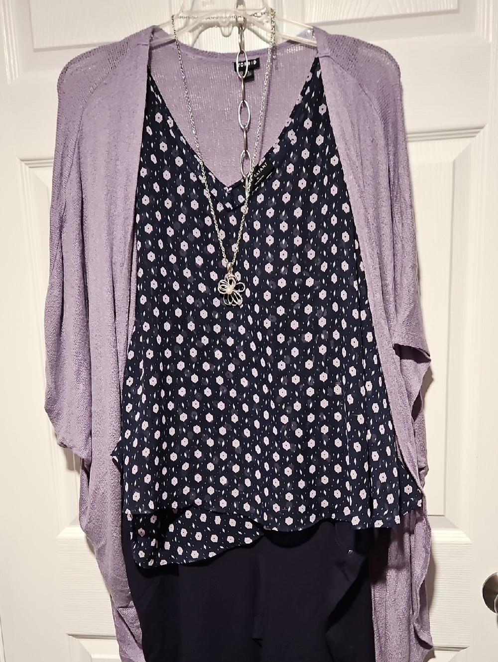 Lane Bryant Navy Floral Tank